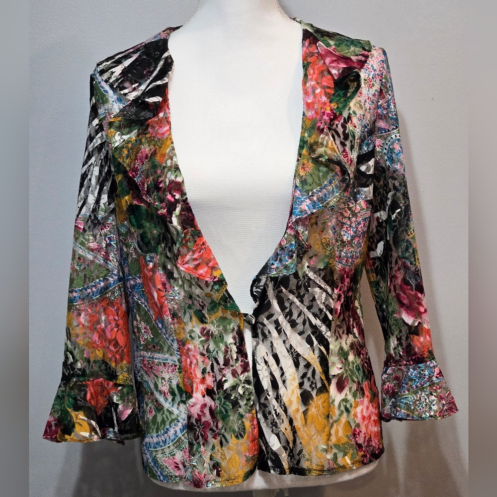 Peck & Peck Vibrant Multicolor Blazer
